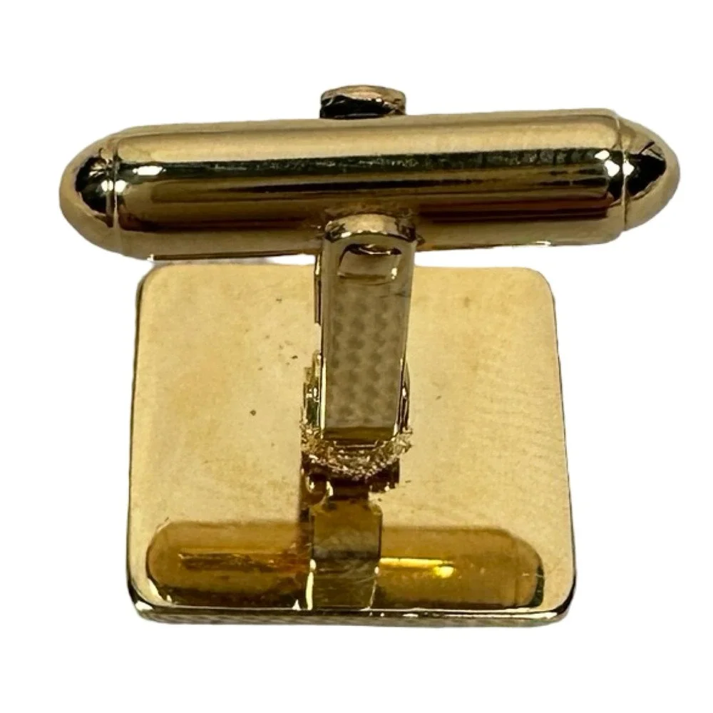 Vintage Christian Dior Mens Gold Silver Tone CD Logo Cufflinks and Tie Clip Set
